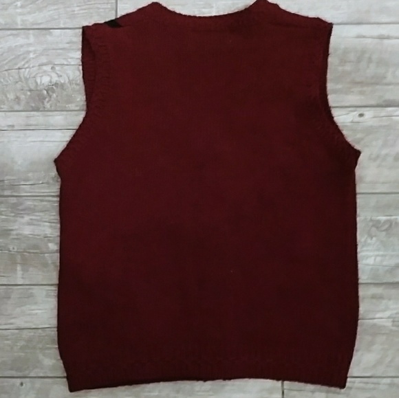 VTG Hunt Print Hand Embroidered Knit Vest L - Picture 7 of 8